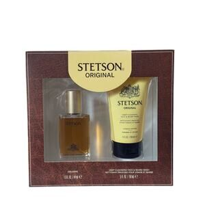 Stetson Original 2 Pc Gift Set Cologne Cleansing Face & Beard Wash New